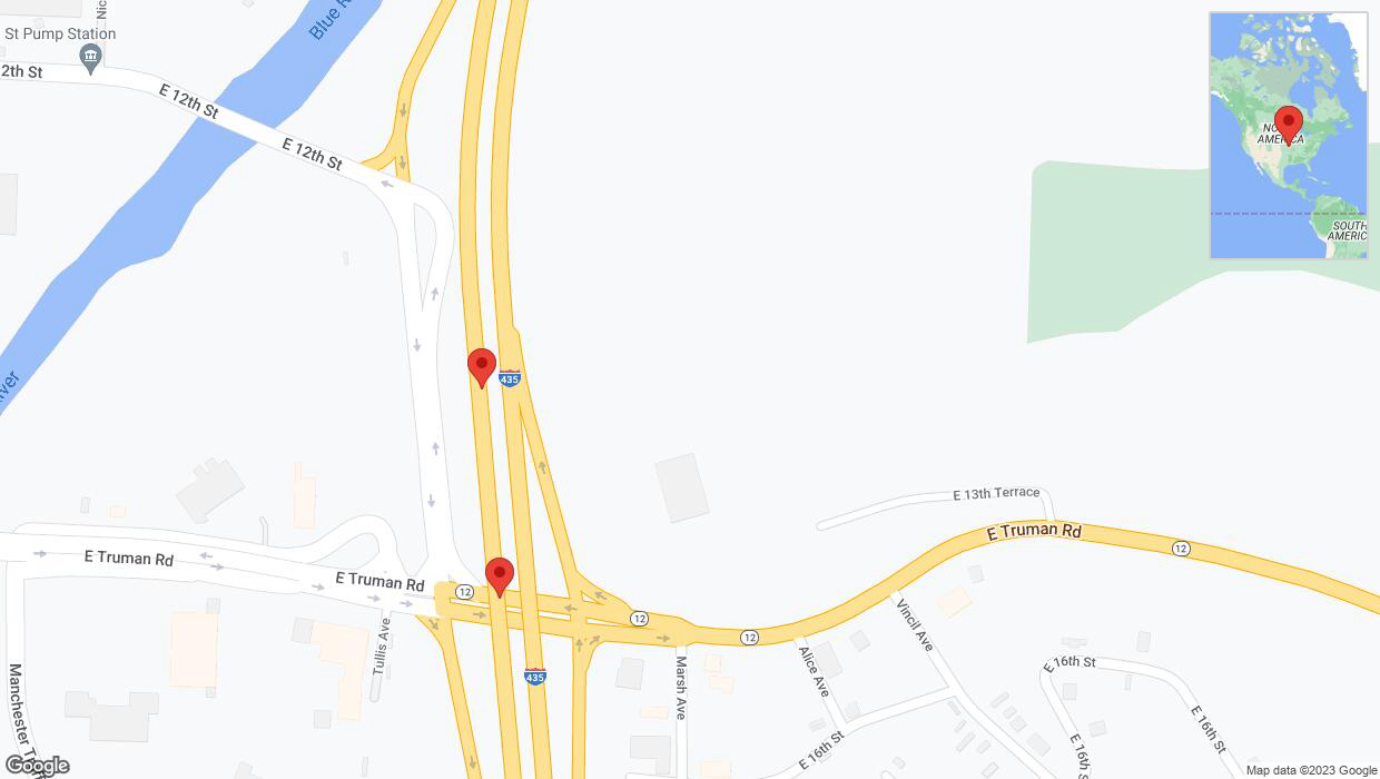A detailed map that shows the affected road due to 'Crash report: I-435' on November 28th at 5:39 p.m.