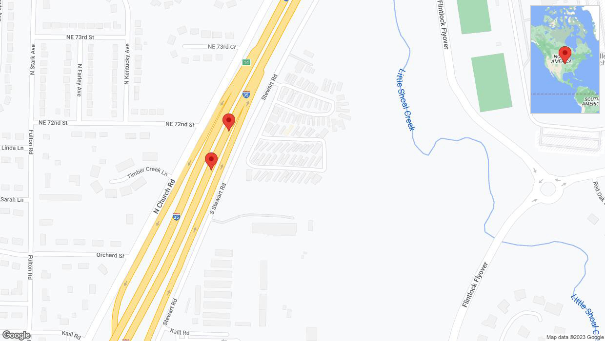 A detailed map that shows the affected road due to 'Broken down vehicle on northbound I-35 in Pleasant Valley' on November 30th at 4:21 p.m.