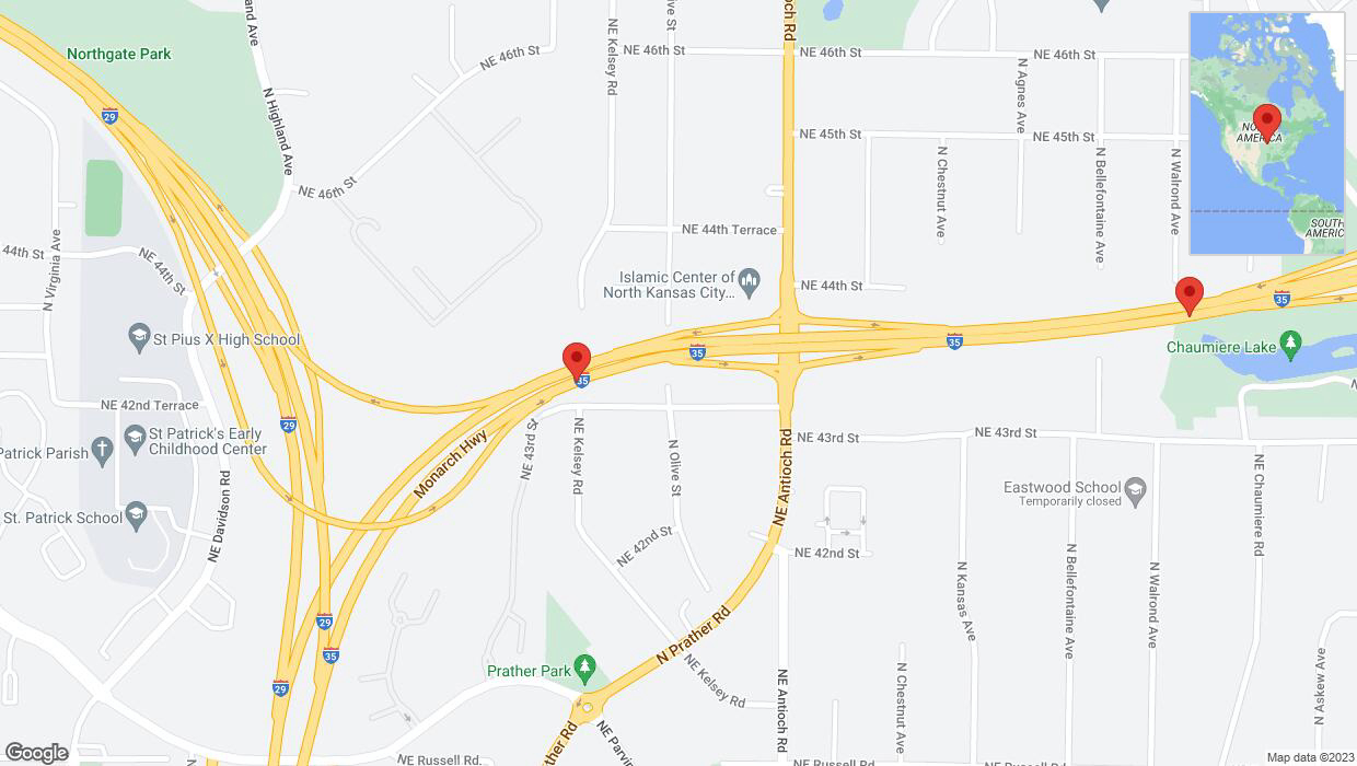 A detailed map that shows the affected road due to 'Reports of a crash on northbound I-35' on December 5th at 4:36 p.m.