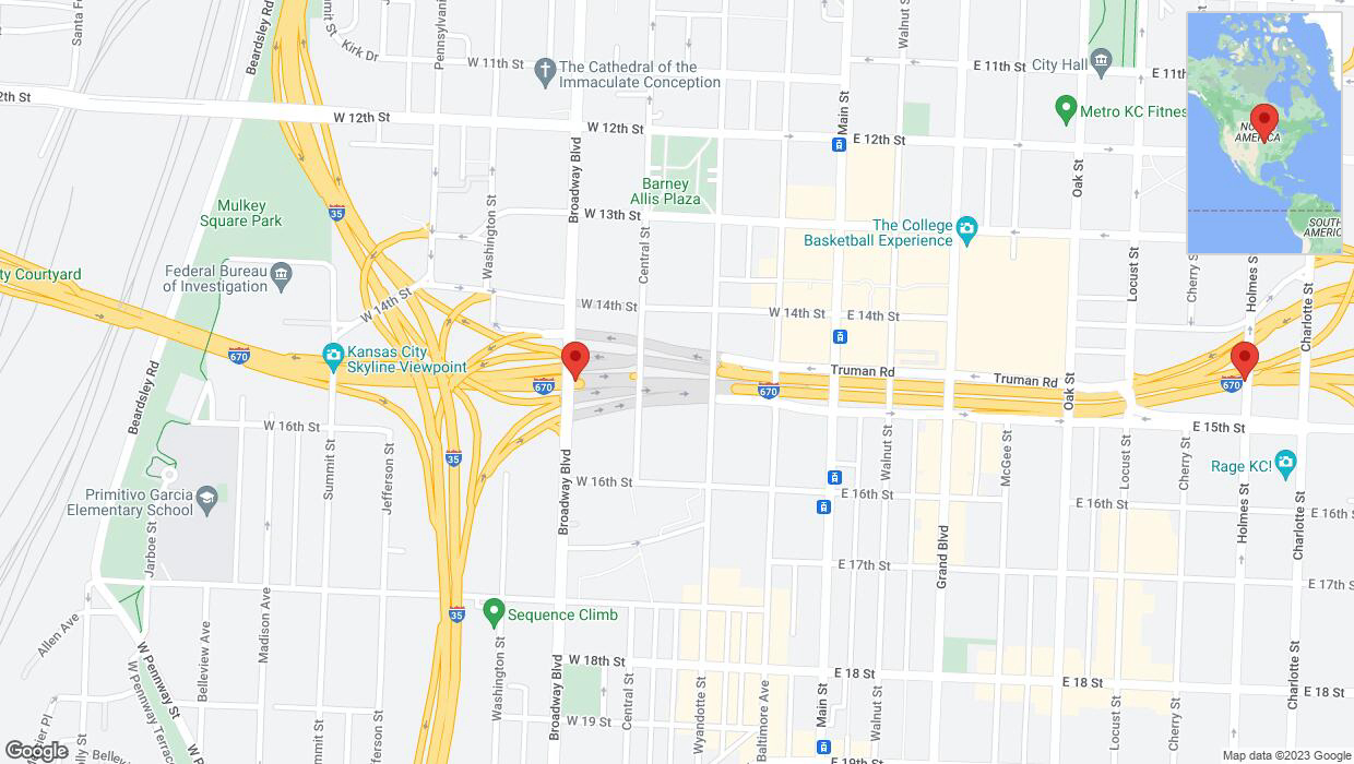 A detailed map that shows the affected road due to 'Reports of a crash on eastbound I-670' on December 5th at 7:42 p.m.
