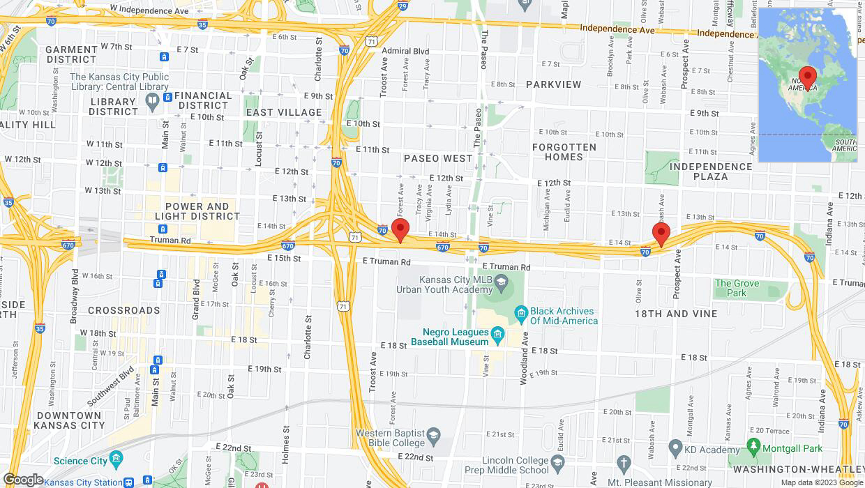 A detailed map that shows the affected road due to 'Crash update: I-70' on December 6th at 4:22 p.m.