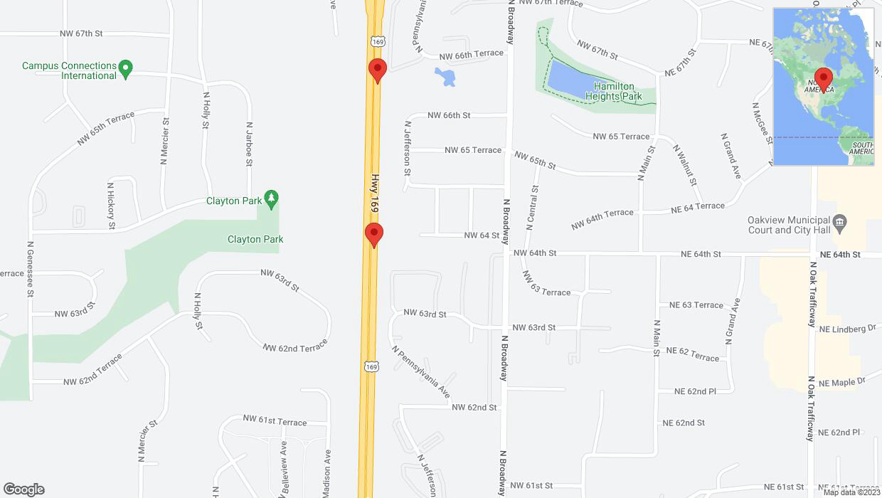A detailed map that shows the affected road due to 'Crash report: US-169' on December 7th at 2:30 p.m.