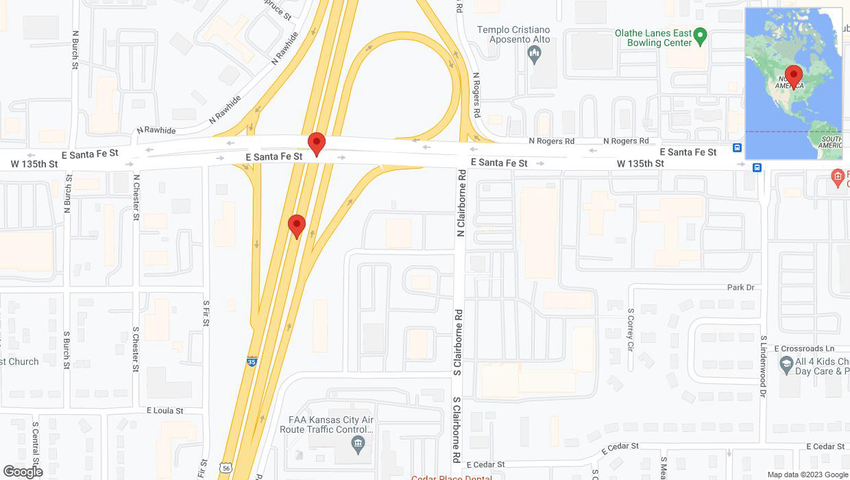 A detailed map that shows the affected road due to 'Crash report: I-35' on December 7th at 3:12 p.m.