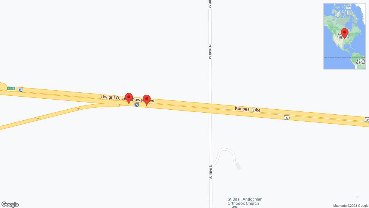 A detailed map that shows the affected road due to 'Warning in Edwardsville: Crash reported on eastbound I-70' on December 8th at 3:59 p.m.