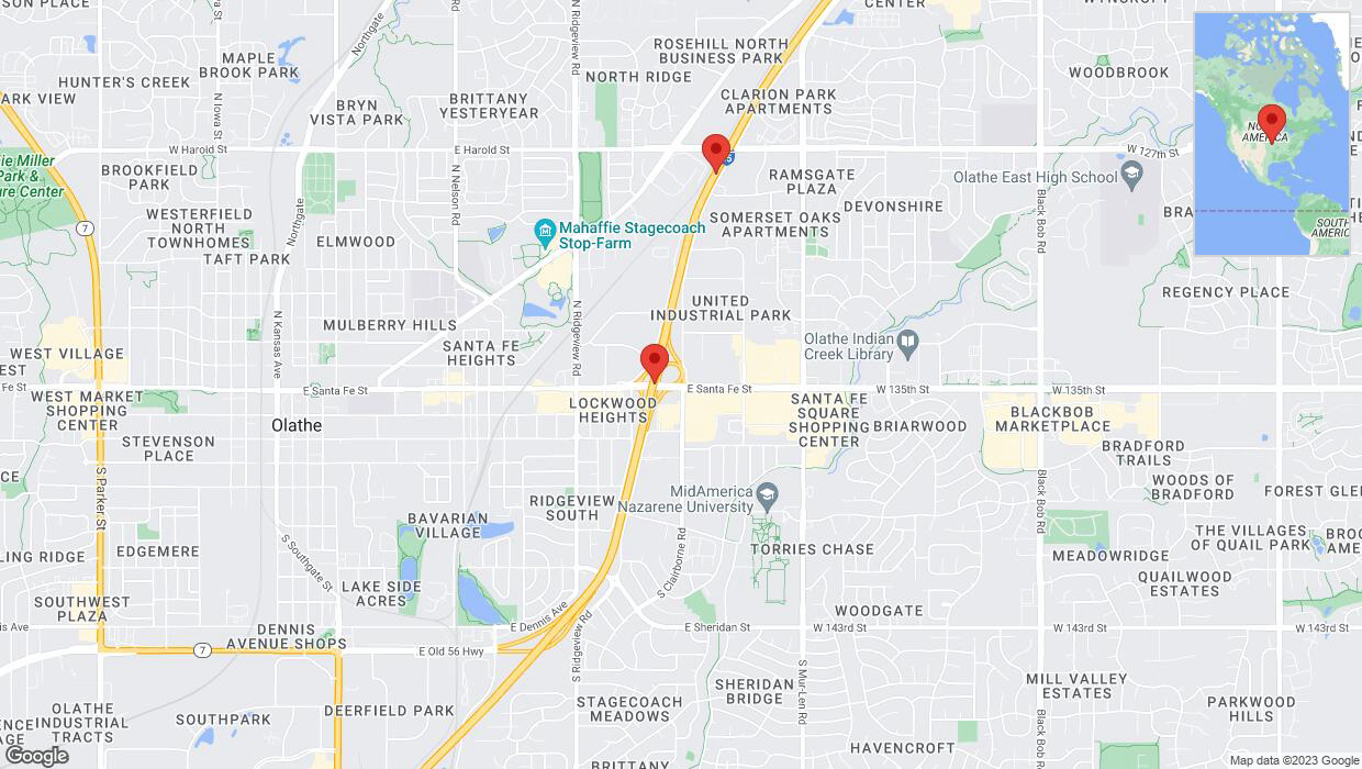 A detailed map that shows the affected road due to 'Reports of a crash on eastbound I-35' on December 8th at 6:16 p.m.