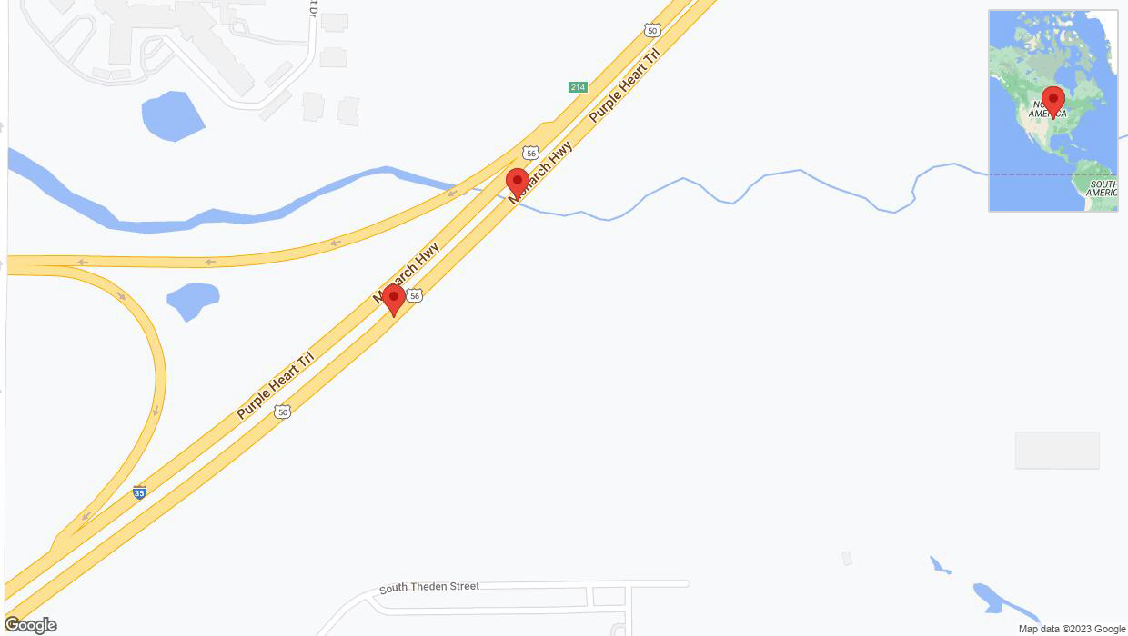 A detailed map that shows the affected road due to 'Reports of a crash on eastbound I-35' on December 8th at 7:49 p.m.