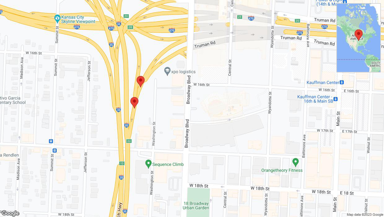 A detailed map that shows the affected road due to 'Reports of a crash on Washington Street' on December 9th at 12:04 p.m.