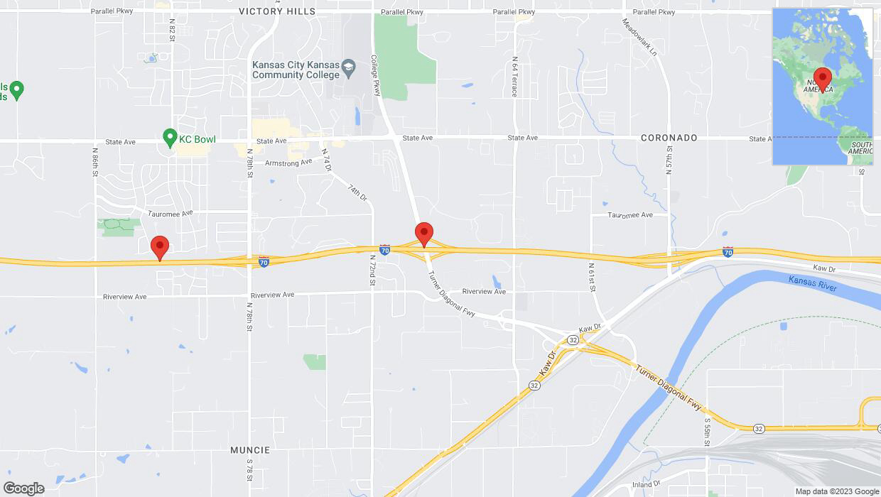 A detailed map that shows the affected road due to 'Crash report: I-70' on December 9th at 9:31 p.m.