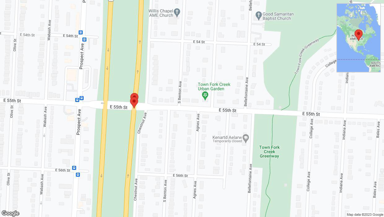 A detailed map that shows the affected road due to 'Crash update: Bruce R Watkins Expressway/US-71' on December 10th at 5:28 p.m.