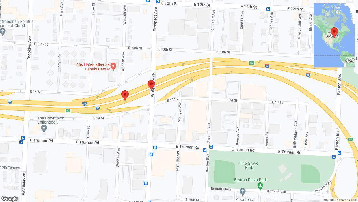 A detailed map that shows the affected road due to 'Reports of a crash on eastbound I-70' on December 10th at 9:34 p.m.