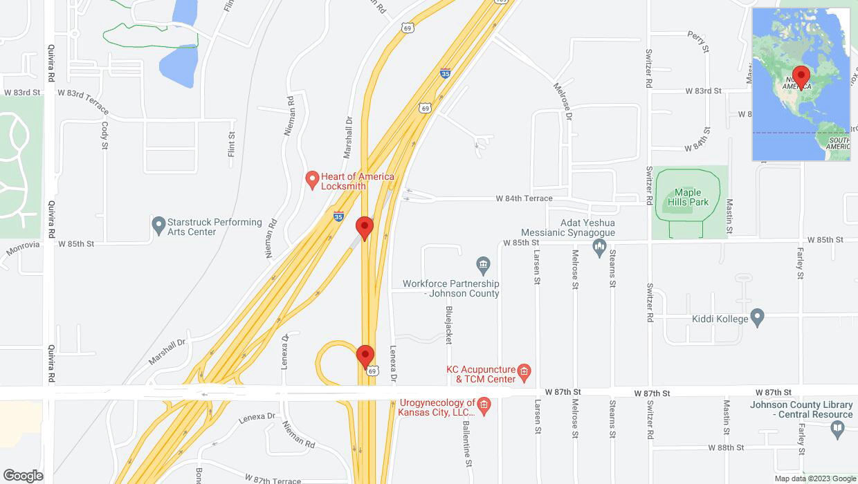 A detailed map that shows the affected road due to 'Reports of a crash on southbound US-69' on December 11th at 6:04 p.m.