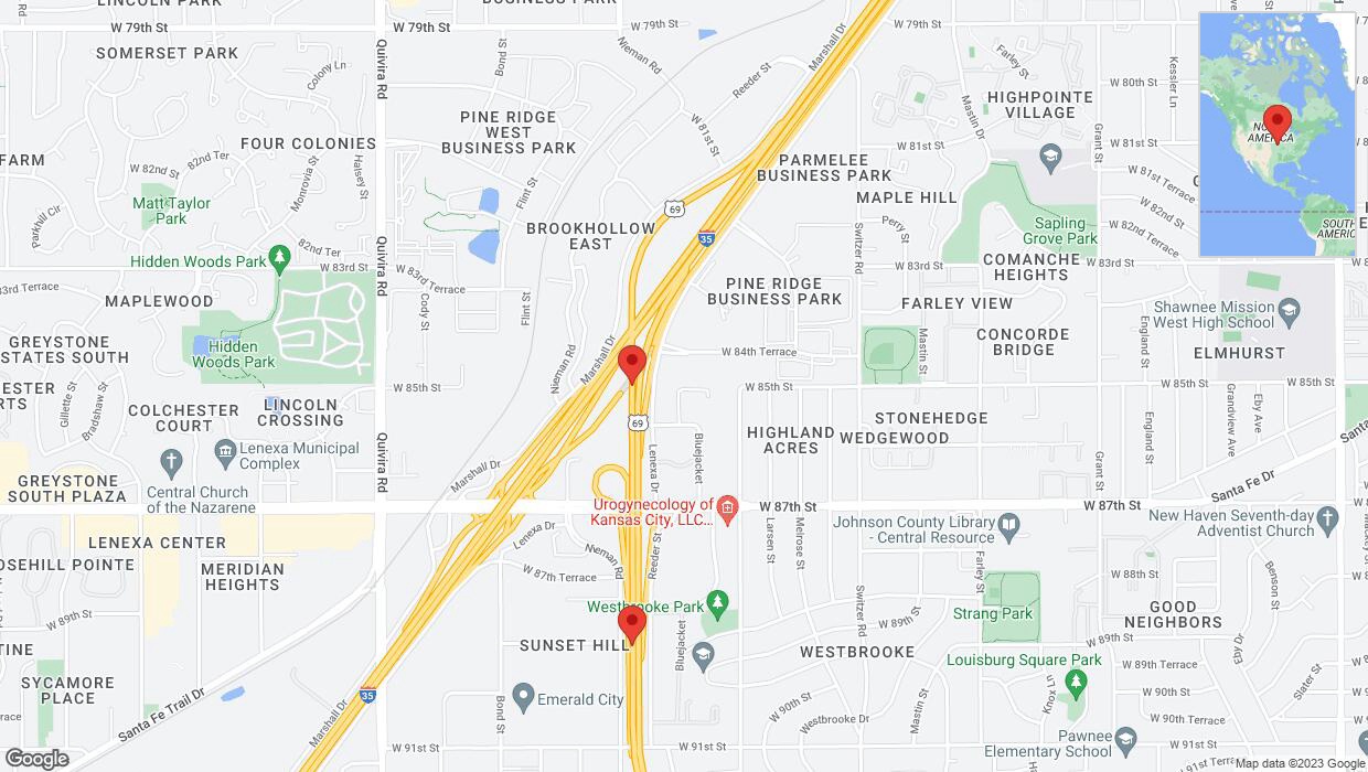 A detailed map that shows the affected road due to 'A crash has been reported on southbound US-69' on December 11th at 6:46 p.m.