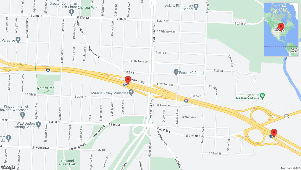 A detailed map that shows the affected road due to 'Crash update: I-70' on December 12th at 5:40 p.m.