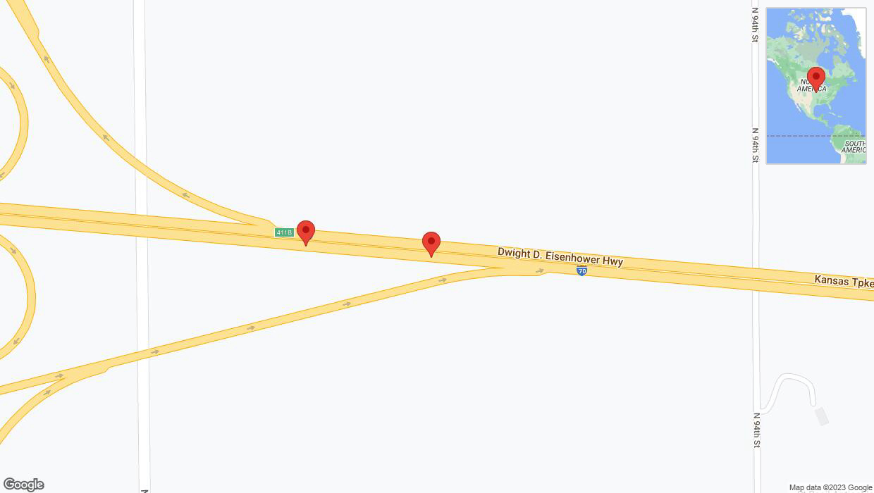 A detailed map that shows the affected road due to 'Broken down vehicle on eastbound I-70 in Edwardsville' on December 13th at 2:46 p.m.