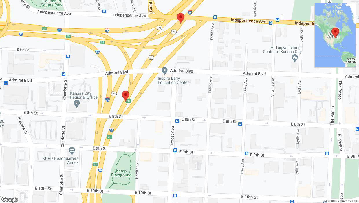 A detailed map that shows the affected road due to 'A crash has been reported on northbound US-71 North' on December 13th at 10:40 p.m.