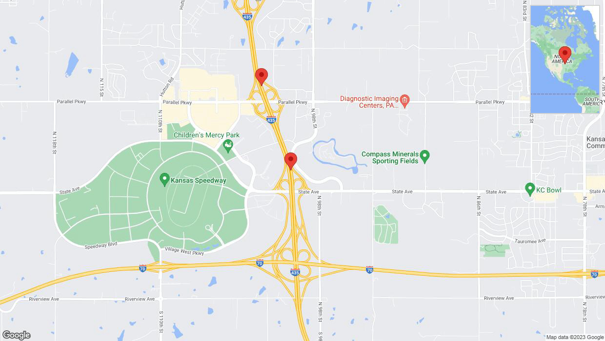 A detailed map that shows the affected road due to 'Crash update: I-435' on December 14th at 6:41 p.m.