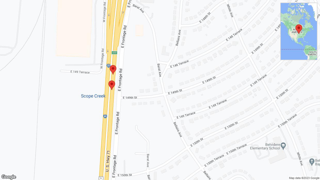 A detailed map that shows the affected road due to 'Crash update: I-40/US-71' on December 15th at 4:15 p.m.