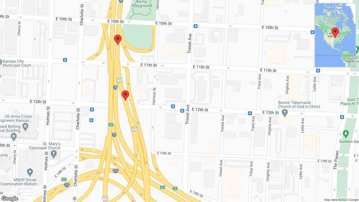 A detailed map that shows the affected road due to 'Reports of a crash on northbound US-71 North' on December 16th at 2:19 p.m.