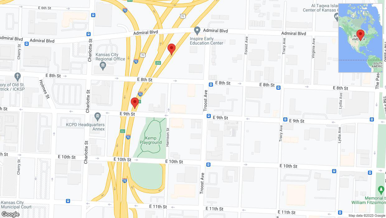 A detailed map that shows the affected road due to 'A crash has been reported on East 9th Street' on December 16th at 2:19 p.m.