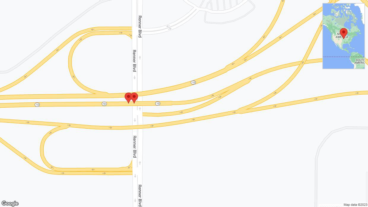 A detailed map that shows the affected road due to 'Broken down vehicle on eastbound K-10 in Lenexa' on December 16th at 7:12 p.m.