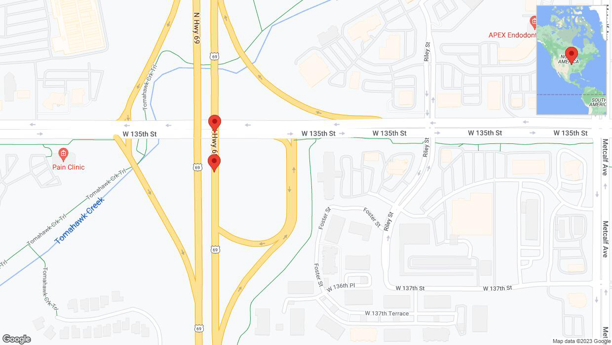 A detailed map that shows the affected road due to 'A crash has been reported on northbound US-69' on December 16th at 7:13 p.m.