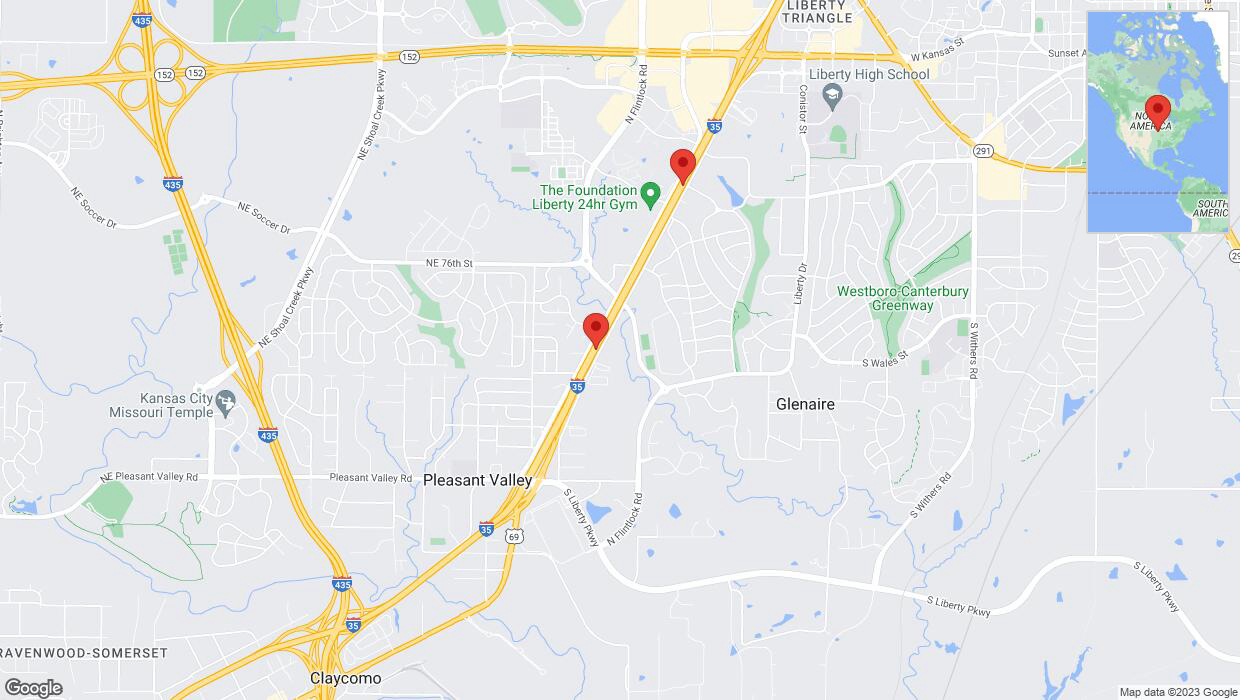 A detailed map that shows the affected road due to 'A crash has been reported on northbound I-35' on December 18th at 4:25 p.m.