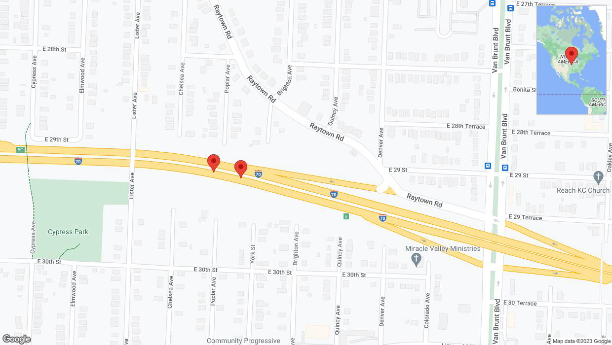A detailed map that shows the affected road due to 'Reports of a crash on eastbound I-70' on December 20th at 3:29 p.m.