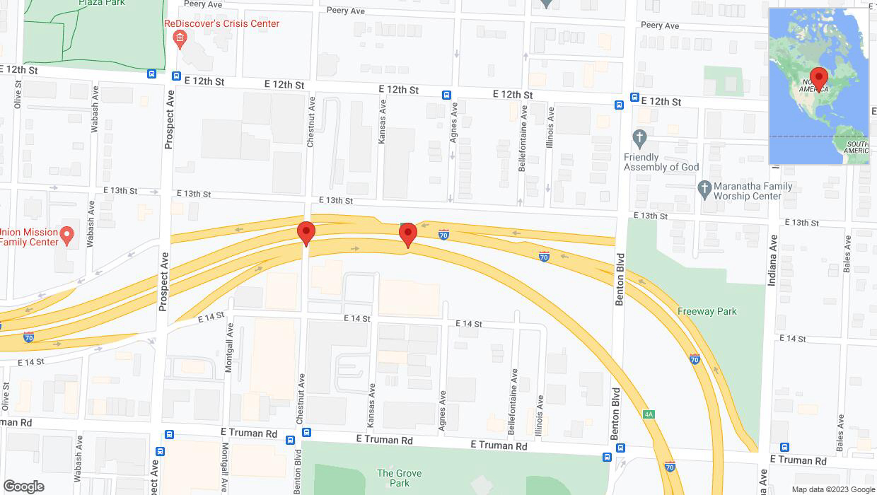 A detailed map that shows the affected road due to 'A crash has been reported on eastbound I-70' on December 20th at 6:20 p.m.
