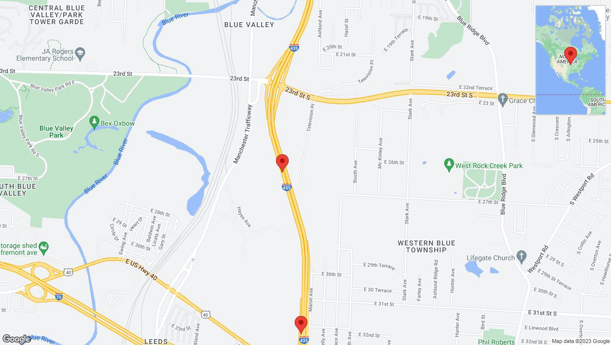 A detailed map that shows the affected road due to 'Crash update: I-435' on December 20th at 6:26 p.m.