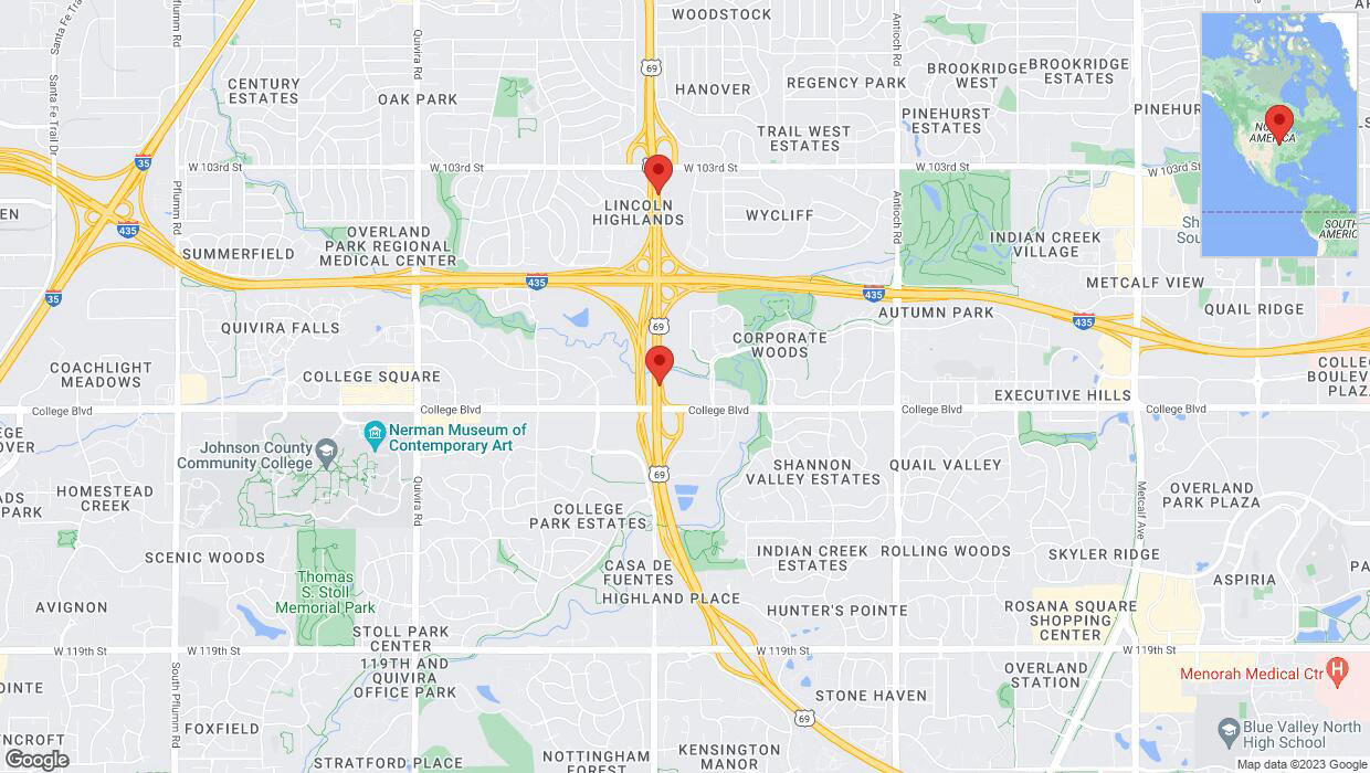 A detailed map that shows the affected road due to 'Crash update: US-69' on December 21st at 3:34 p.m.