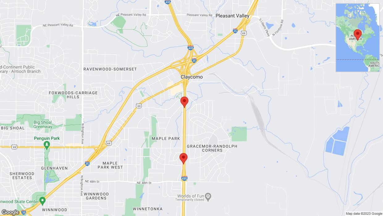 A detailed map that shows the affected road due to 'Crash update: I-435' on December 21st at 3:51 p.m.