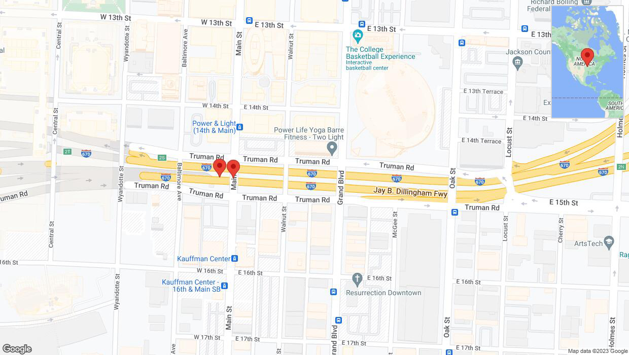 A detailed map that shows the affected road due to 'Crash reported on eastbound I-670 in Kansas City' on December 21st at 5:06 p.m.