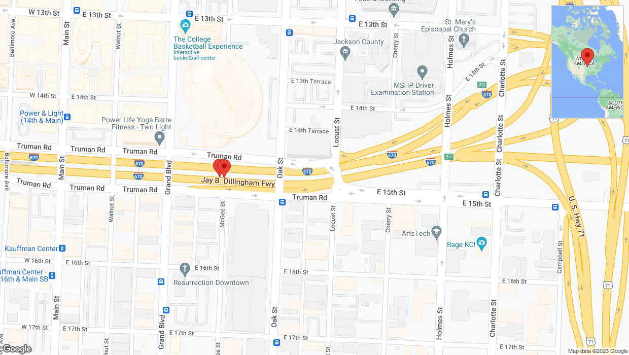 A detailed map that shows the affected road due to 'Reports of a crash on eastbound I-670' on December 21st at 11:11 p.m.
