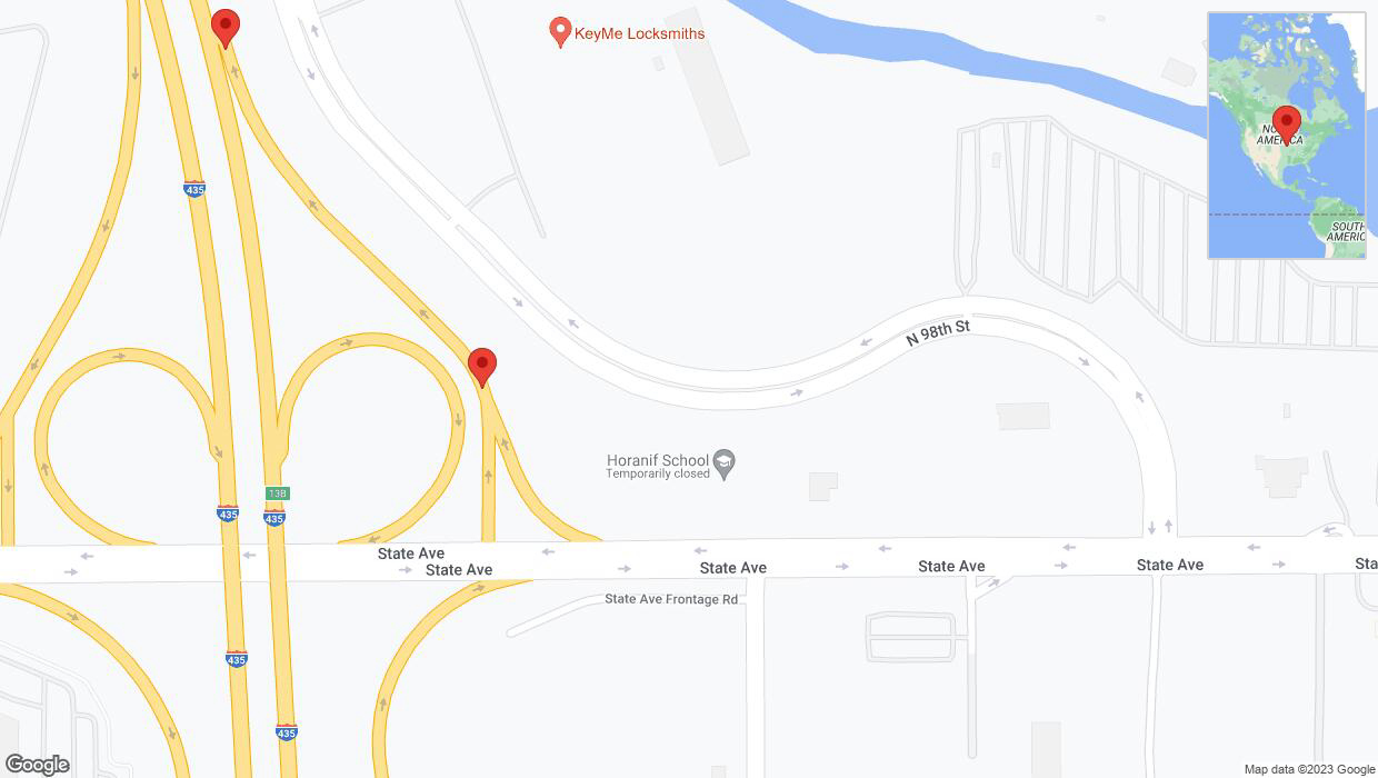 A detailed map that shows the affected road due to 'A crash has been reported on North 98th Street' on December 23rd at 6:28 p.m.