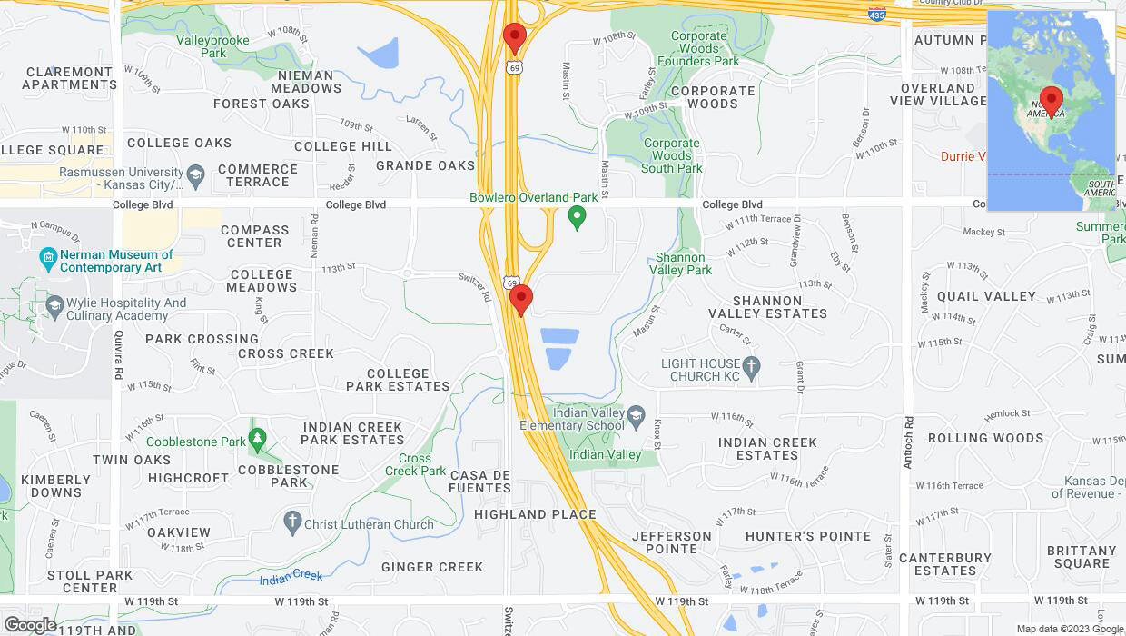 A detailed map that shows the affected road due to 'Crash update: US-69' on December 25th at 3:34 p.m.