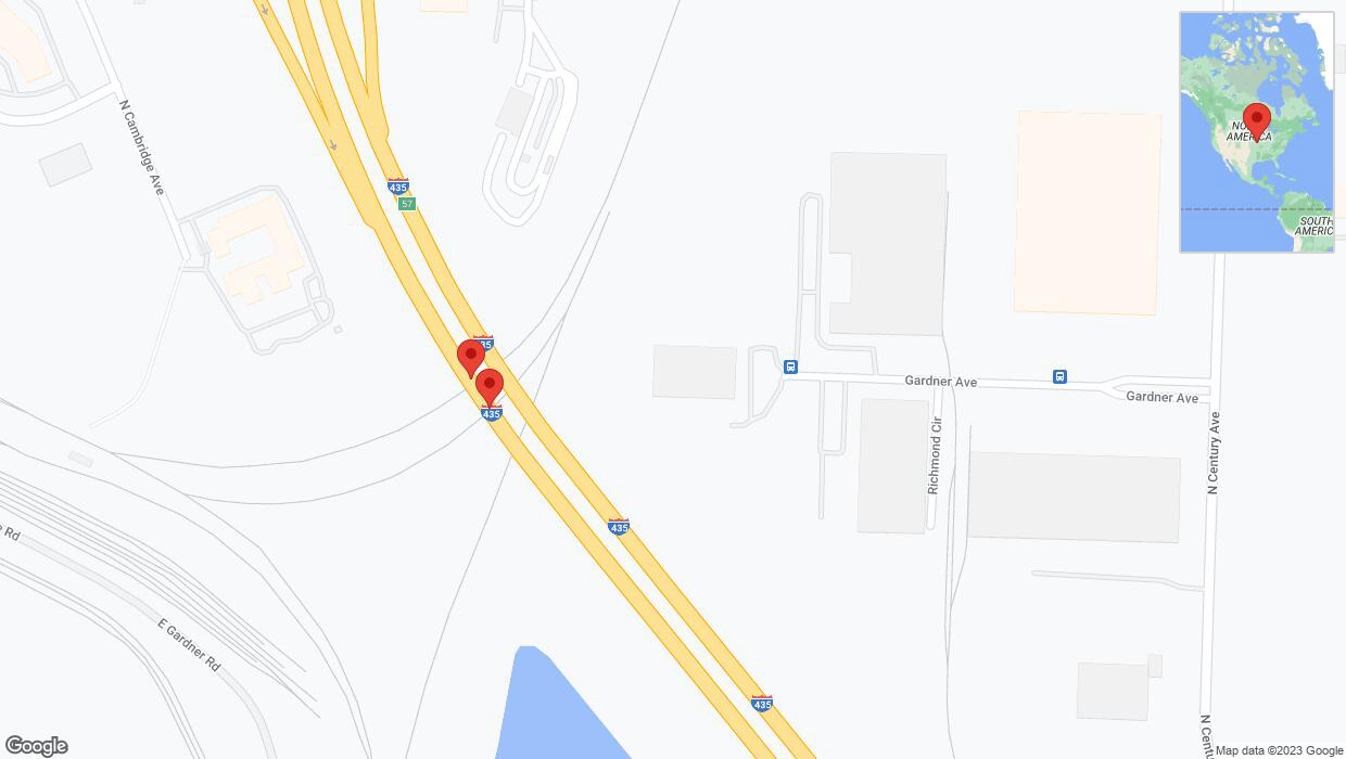 A detailed map that shows the affected road due to 'Crash update: I-435' on December 30th at 1:58 p.m.