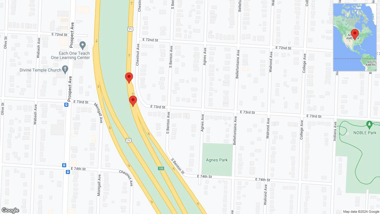 A detailed map that shows the affected road due to 'Broken down vehicle on northbound I-40/US-71 in Kansas City' on January 2nd at 5:21 p.m.