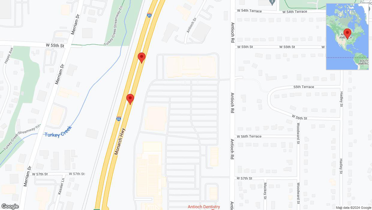 A detailed map that shows the affected road due to 'A crash has been reported on northbound I-35' on January 2nd at 6:21 p.m.