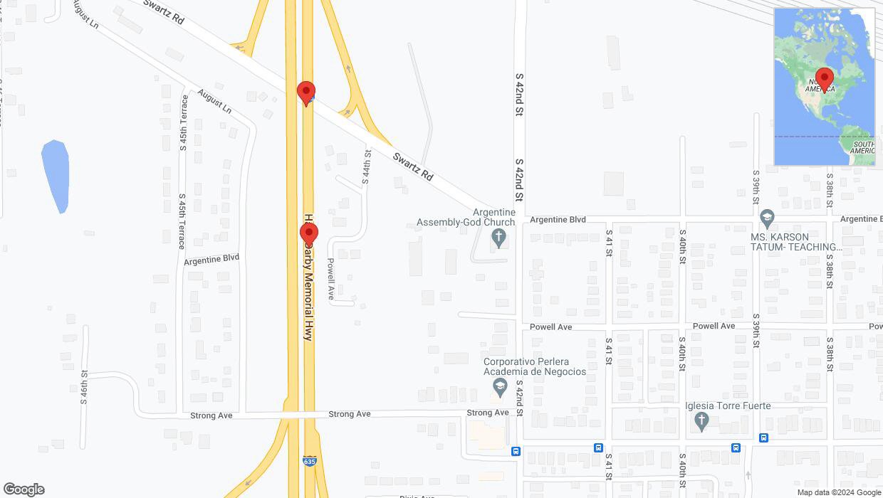 A detailed map that shows the affected road due to 'Broken down vehicle on northbound I-635 in Kansas City' on January 5th at 5:30 p.m.