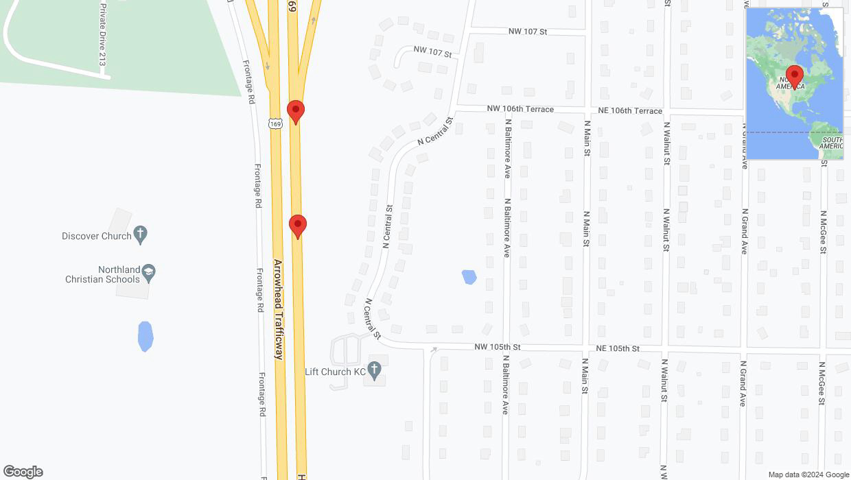 A detailed map that shows the affected road due to 'Reports of a crash on northbound US-169' on January 5th at 7:52 p.m.