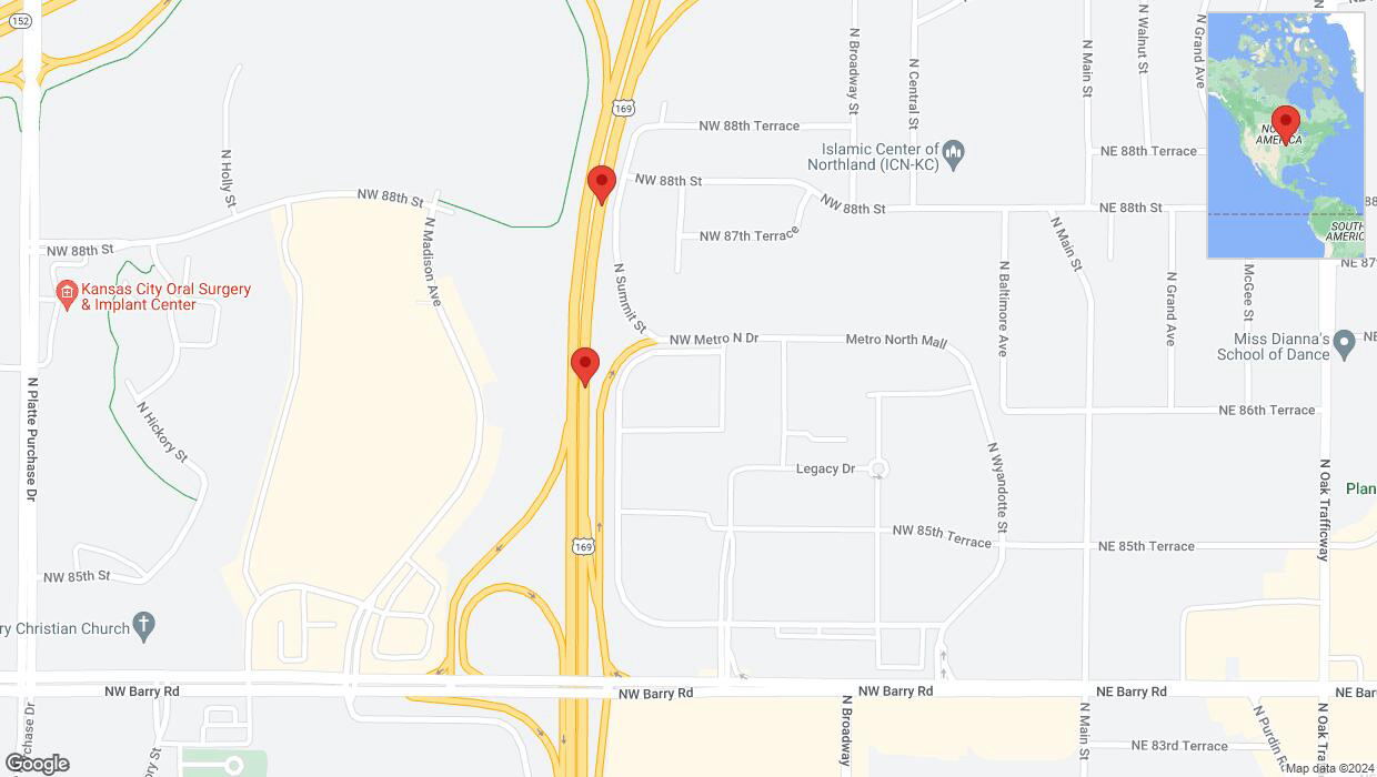 A detailed map that shows the affected road due to 'US-169 Richtung MO-152' on January 8th at 10:26 p.m.