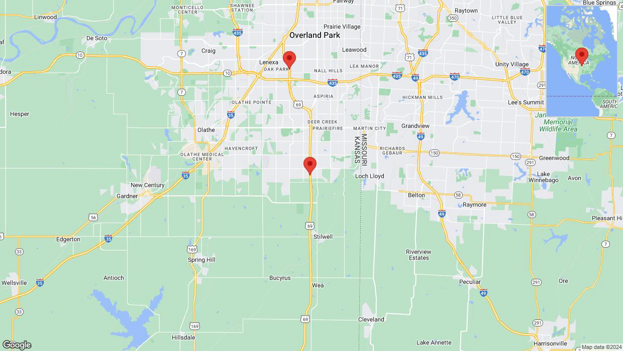 A detailed map that shows the affected road due to 'US-69 Richtung 103rd Street' on January 9th at 3:49 a.m.