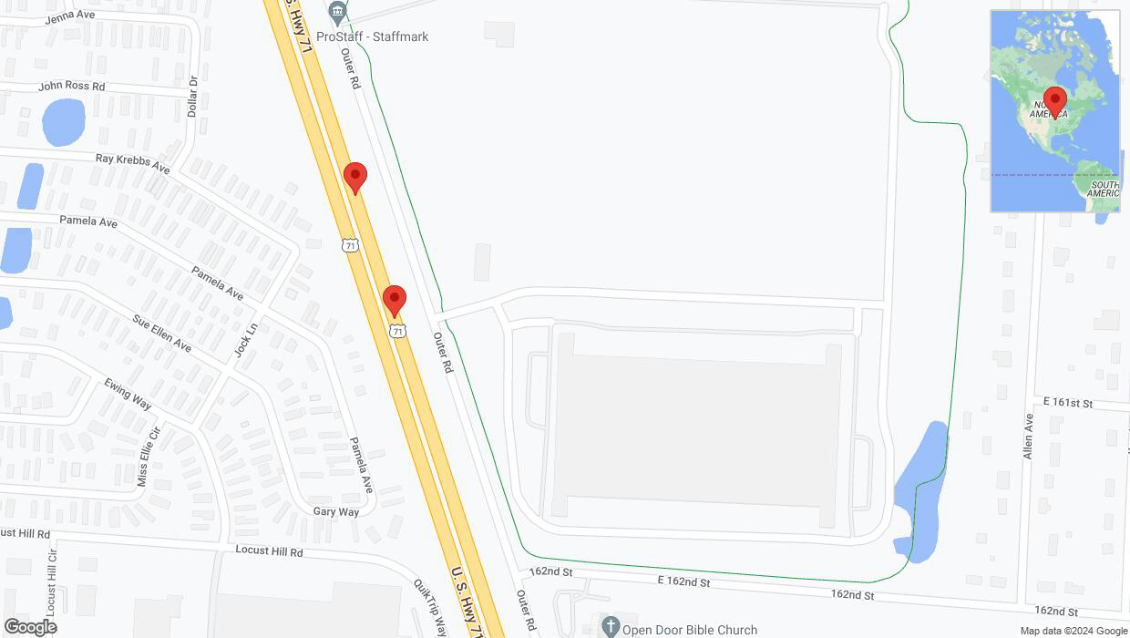 A detailed map that shows the affected road due to 'I-40/US-71 Richtung 155th Street' on January 9th at 5:30 a.m.