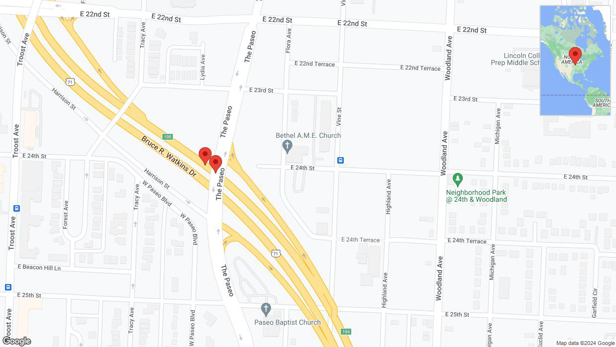 A detailed map that shows the affected road due to 'US-71 Richtung 22nd Street' on January 9th at 6:02 a.m.