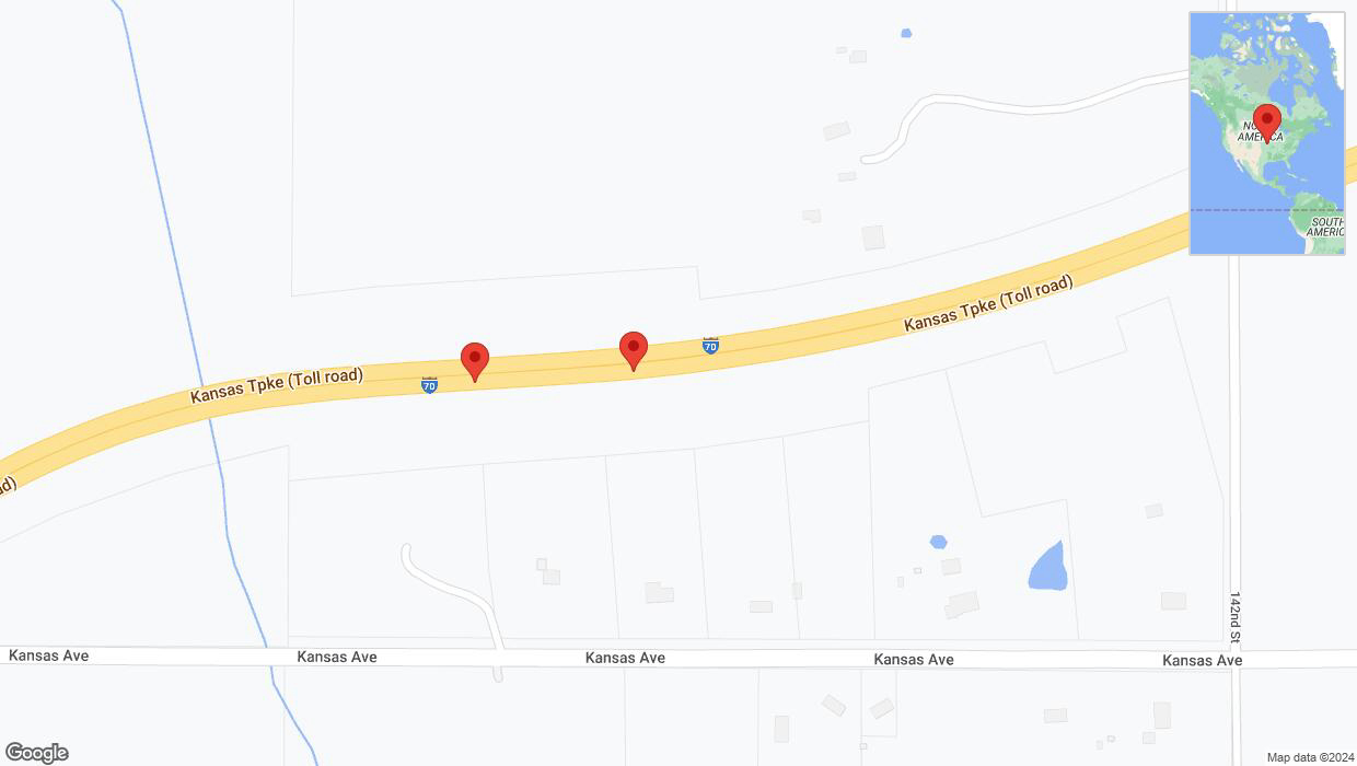 A detailed map that shows the affected road due to 'I-70 Richtung K-7/Exit 224' on January 9th at 8:10 a.m.