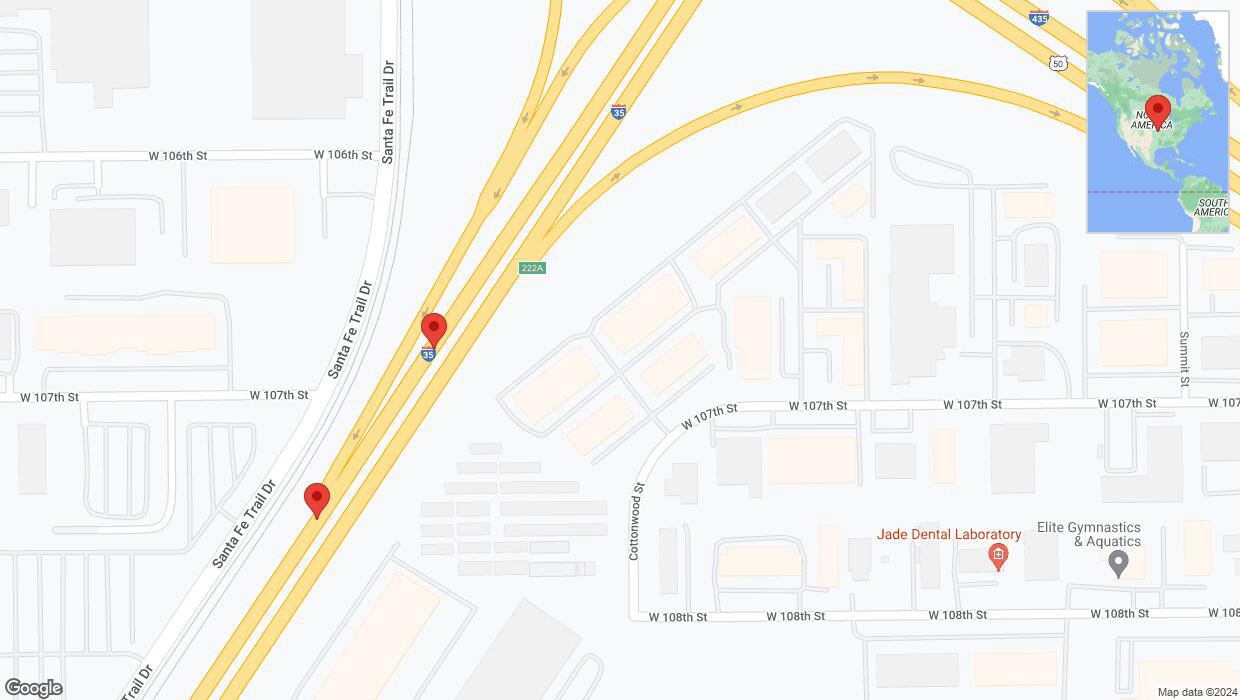 A detailed map that shows the affected road due to 'I-35 Richtung I-435/Exit 222' on January 9th at 7:26 a.m.