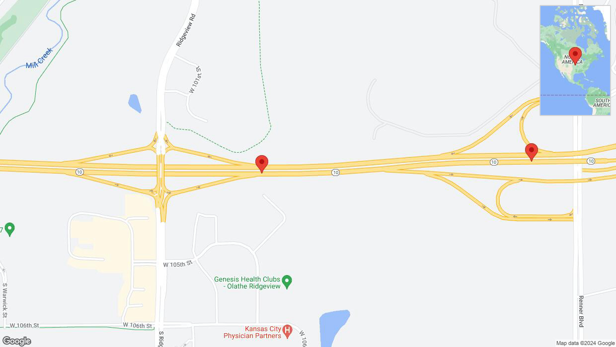 A detailed map that shows the affected road due to 'K-10 Richtung Renner Boulevard' on January 25th at 1:46 p.m.