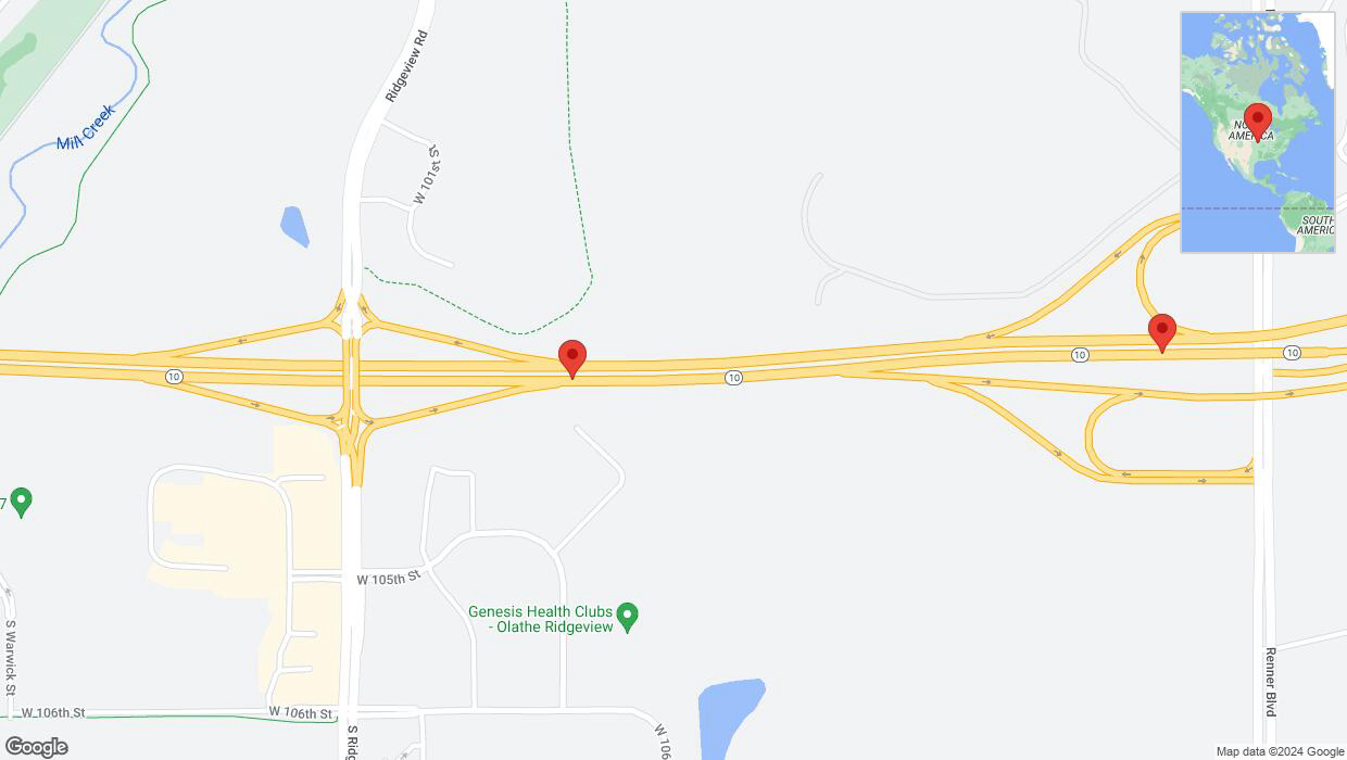A detailed map that shows the affected road due to 'K-10 Richtung Renner Boulevard' on February 16th at 10:58 a.m.