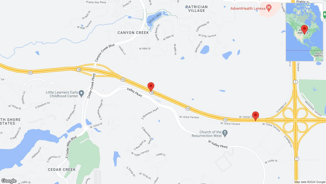A detailed map that shows the affected road due to 'K-10 Richtung K-7' on February 21st at 2:51 p.m.