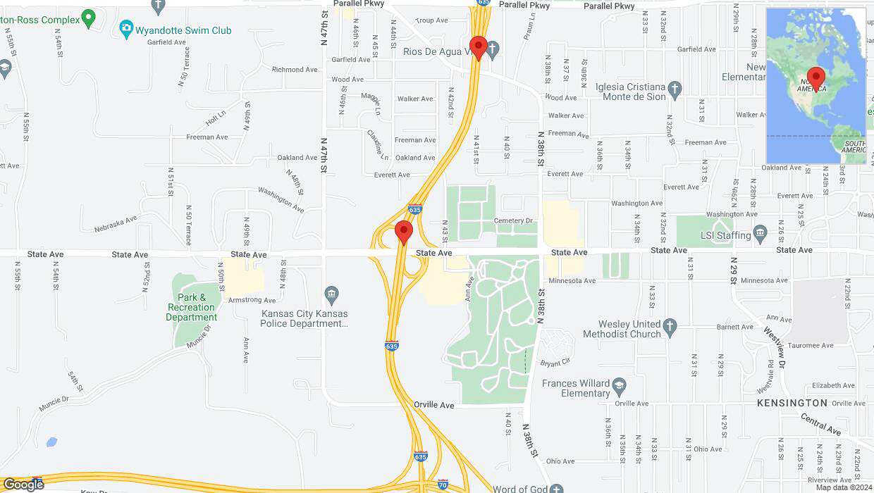 A detailed map that shows the affected road due to 'A crash has been reported on northbound I-635' on May 20th at 10:13 p.m.